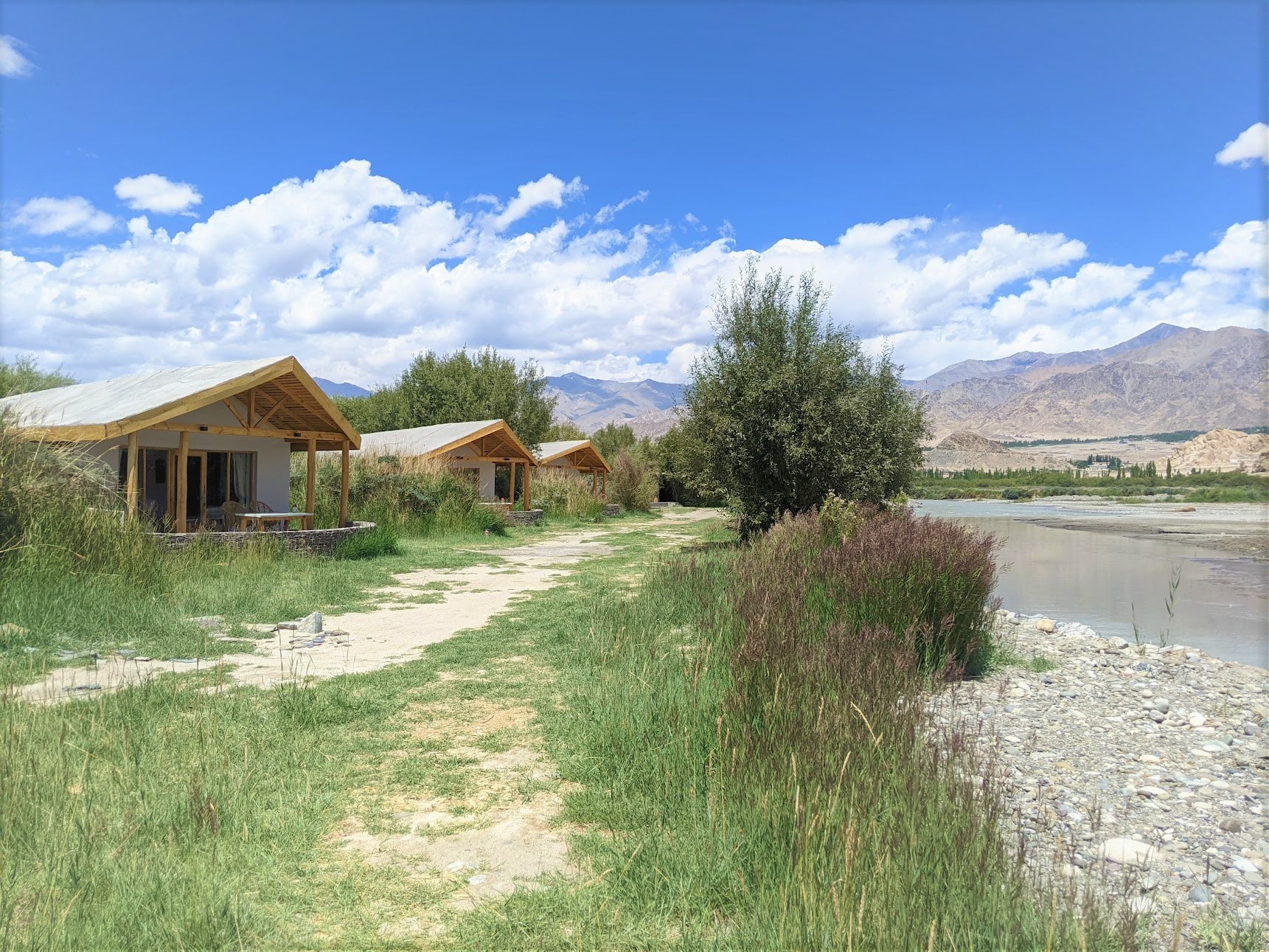 Riverside Cottages in a Row